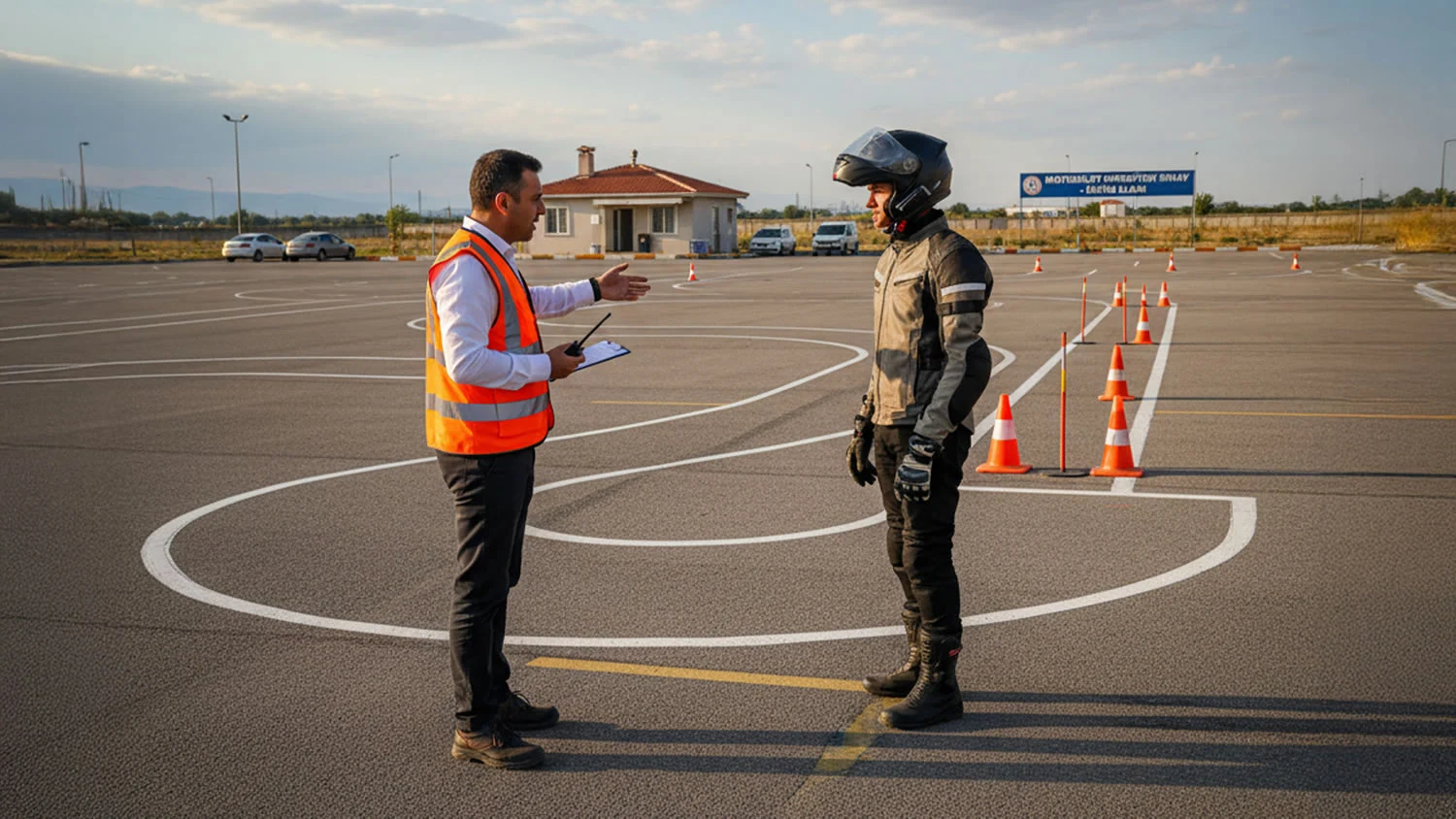 Motosiklet direksiyon sınavı